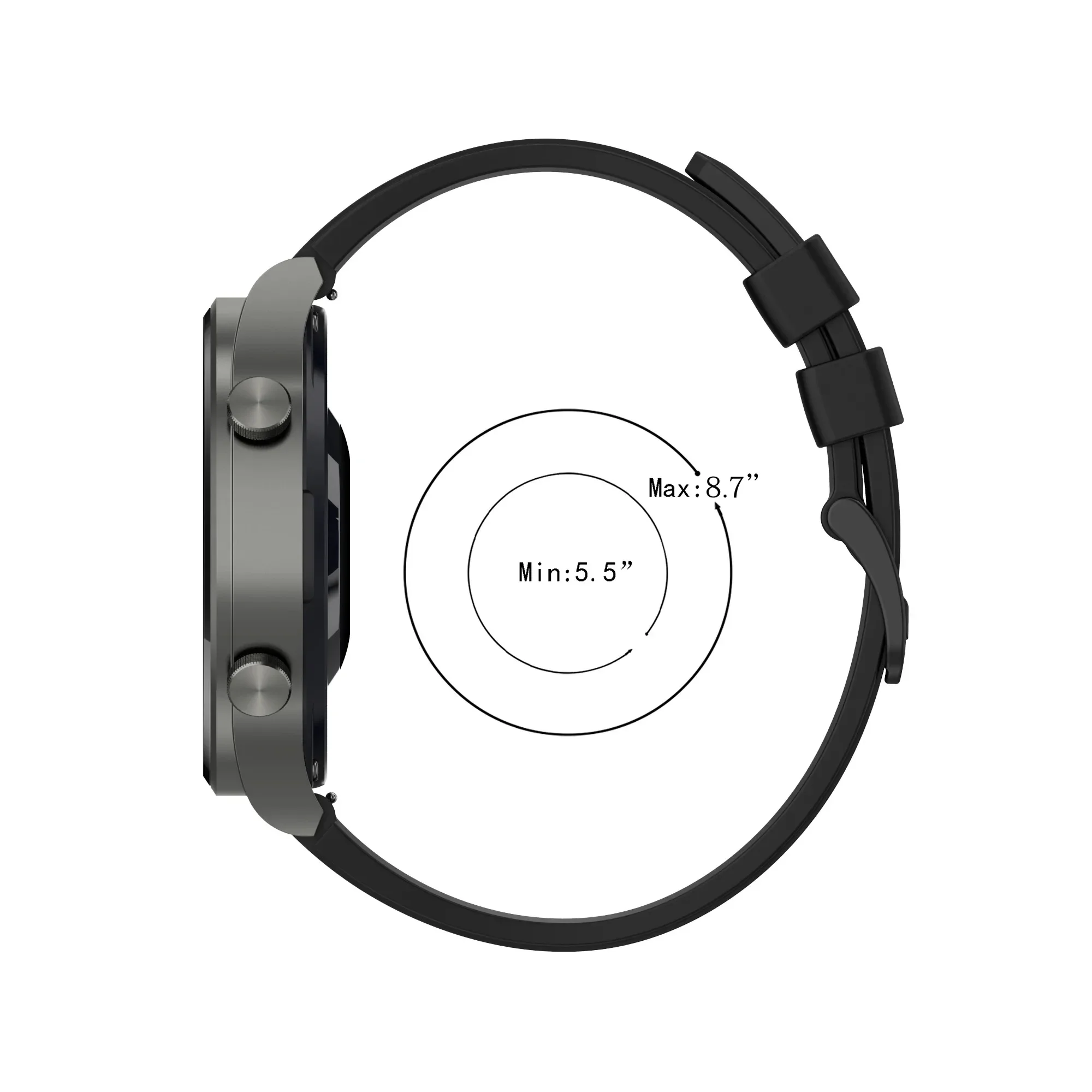 Silicone Strap for Smartwatches - Durable & Comfortable Replacement Band, 20mm & 22mm