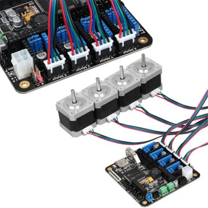 4pin to 6pin XH2.54 3D Printer NEMA 17 Stepper Motor Cable DuPont line For 42 Stepper Motor 4pcs 100cm/200/300cm