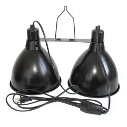 Reptile Glow Light Clamp Lamp 8.5 Inch Glow Reflector Dome Dual Reptile Heat Light Fixture For Glass Enclosure