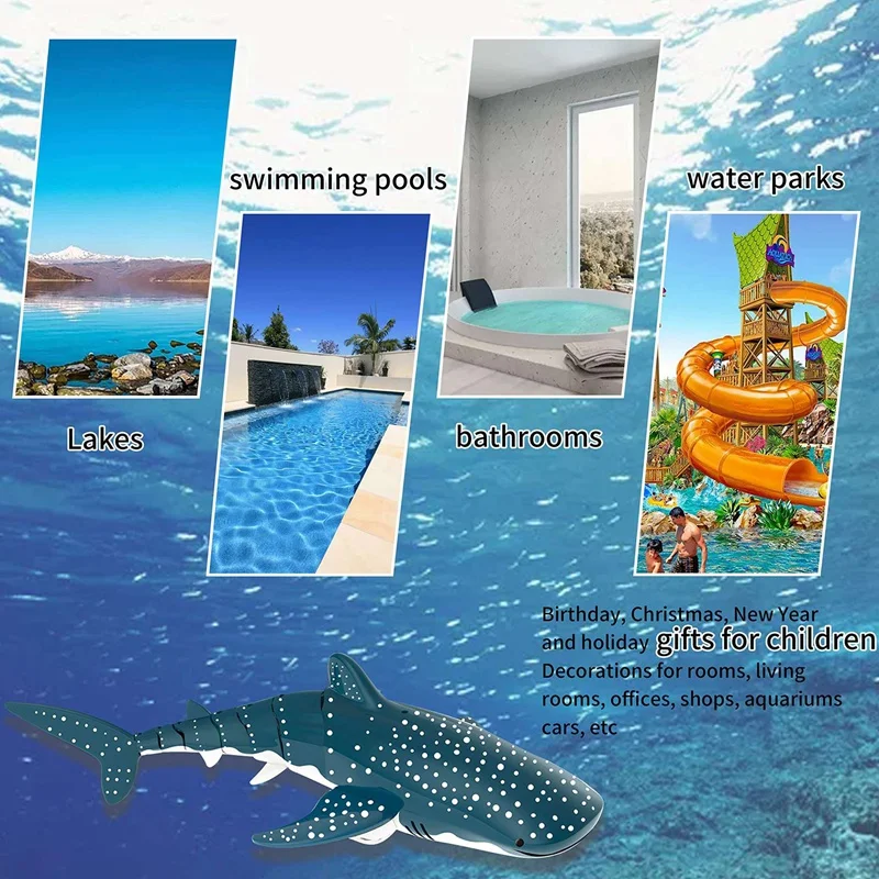 2.4G RC Simulation Shark Toys 4CH Waterproof Electric Remote Control Shark Boat Swimming Pool Bathroom Children Toy Gift 5
