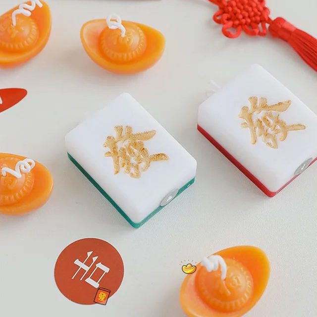 Mahjongi Vagyon Aromaterápia Gyertya Diy Kreatív Születésnapi Ajándék Kézi Ajándékkal Nappali Dekoráció - Image 6