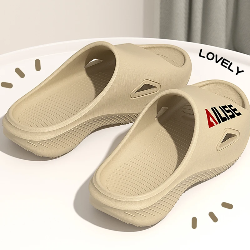 Sport Thick Bottom Slippers Women Men Outdoor Anti-Slip Beach Sandals Woman Summer Plus Size Soft Bottom Home Slides 36-45