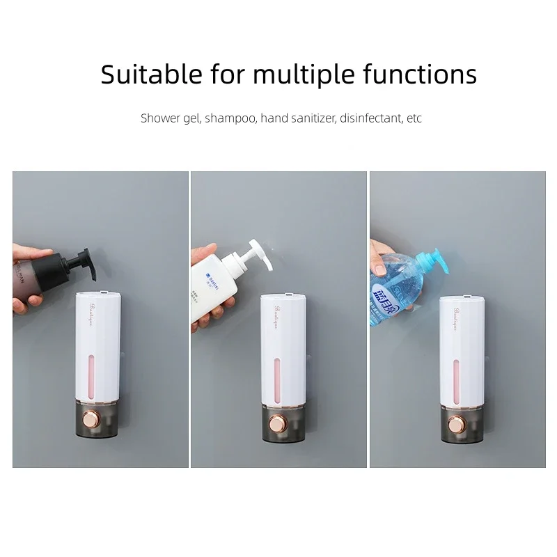 Soap Dispenser Hand Sanitizer Wall Hanger Press Dispenser Shower Gel Shampoo Box Wall Mount