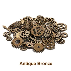 Silicone Metal Gear Clock Hand Jewelry Filling - 50g UV Resin Epoxy Mold Accessories - 50g - pack (Antique Bronze)
