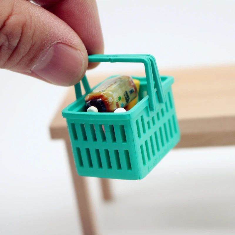 

1:12 Dollhouse Miniature Shopping Hand Basket Vegetable Food Storage Basket Model Living Scene Decor Toy Doll House Accessories