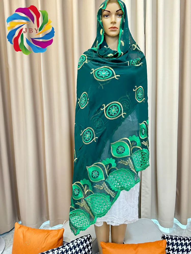 New Cotton Diamonds African Hijab Scarf For Muslim Women Dubai Turkey Pray Turban chiffon Shawl Wraps Embroidery headscarf nice