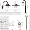 Aluminum Outdoor Post Lights Hardwired Street Lamps 3 Heads Pole Lighting Brown Color for Garden Patio Backyard Walkway Driveway 5