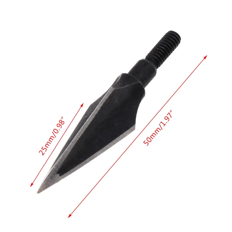 Archery Arrowhead 100 Grain High Carbon Steel Hunting 3 for Sharp for Arrow Tips