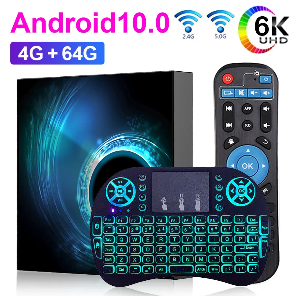 T95 Smart TV BOX Android 10 2 4G/5 8G Dual Wi-Fi BT5.0 6K Allwinner H616 4 ГБ RAM 64 ROM Медиаплеер Телевизионная