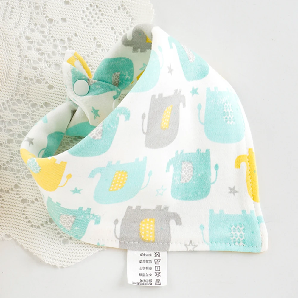 Baby Bibs Cotton Cute Animal Print Saliva Towel Bandana Bibs Newborn Teething Drooling Bib Unisex Feeding Apron For Boy Girl 5