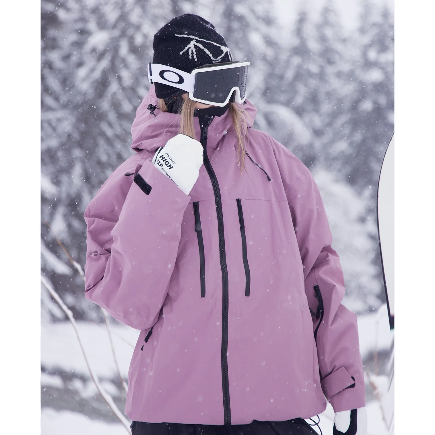 Winter Ski Jacket for Women Men 3L Snowboard Clothing Waterproof Windproof Warm Breathable Outdoor Snow Wear Ski Coat Hooded 4