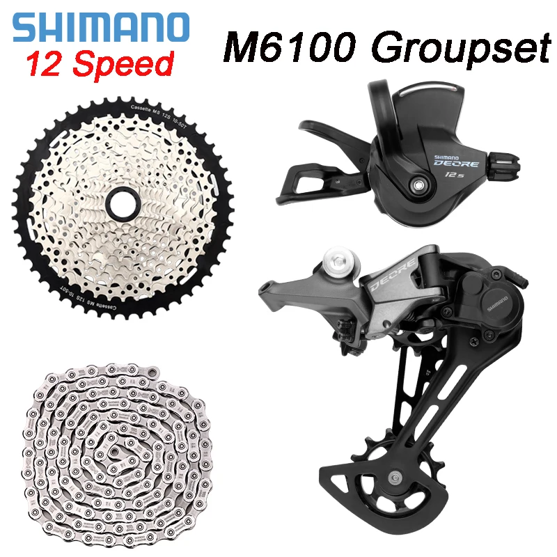 Скоростной переключатель передач SHIMANO DEORE M6100 1x1 2, скоростной переключатель передач для горного велосипеда M6100, Задний рычаг переключения передач 50T 52T HG, маховик