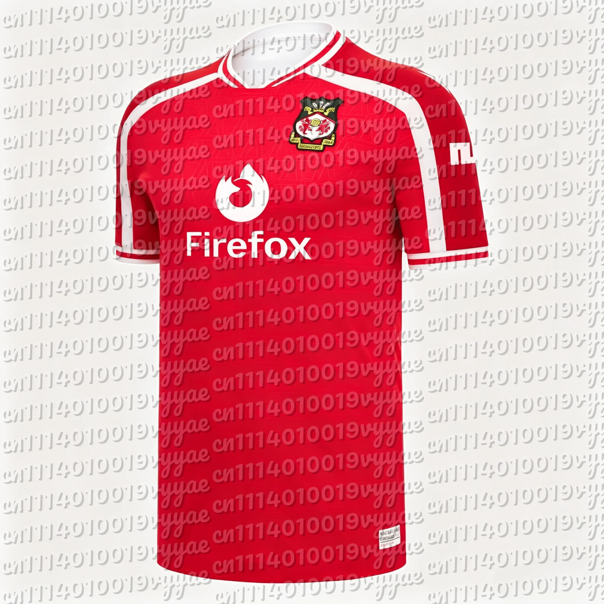 2026-27 Wrexham AFC Fußballtrikot Familien-Partnerlook Fußballshirt Herren Damen Freizeit Kurzarm T-Shirt Rotes Uniform-Oberteil