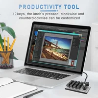 USB-клавиатура на заказ, кнопка громкости, программирование макросов, игровая клавиатура с горячей заменой, механическая клавиатура с красным переключателем, 3/9/12 клавиш — изображение 5