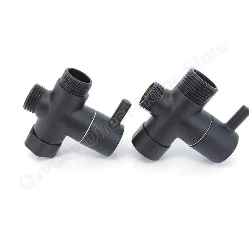 

black G7/8" G1/2" 20mm 22mm male Diverter T Valve stainless steel 3way Tee Filling Water toilet Bathroom Shower connector US n