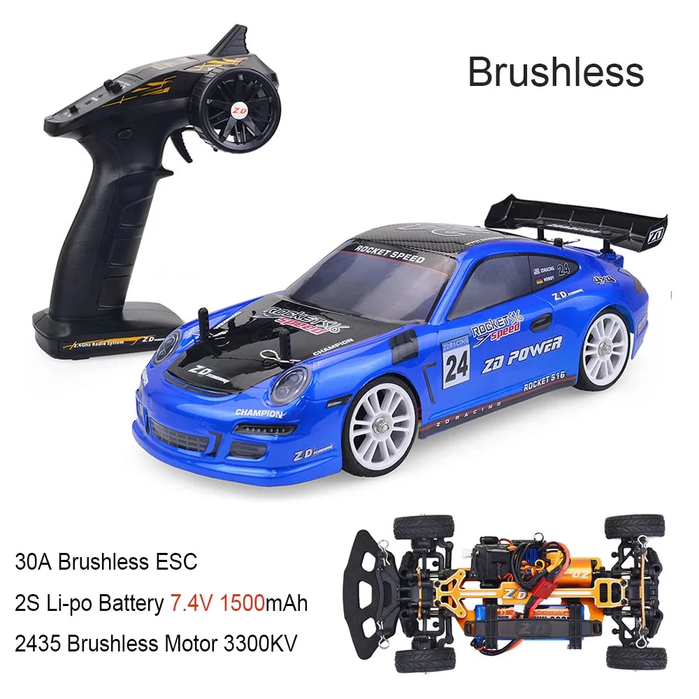 Zd racing 1/16 RC ブラシレス ZD Racing 1/16 RC Car 4WD Brushless 2.4G 4CH Remote Control