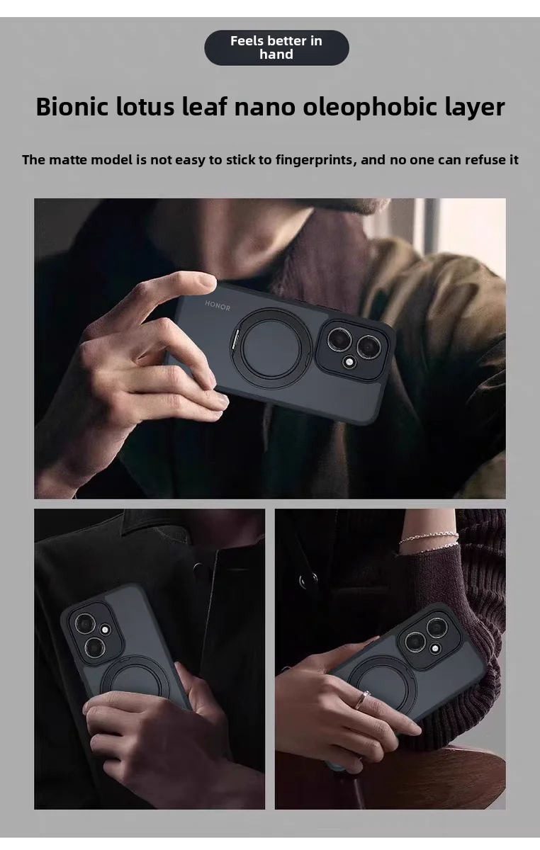 Huawei Honor Protective Case with Magnetic Ring Stand - Hard Back Cover