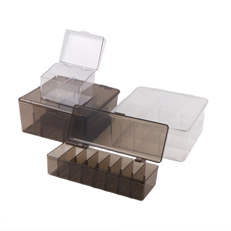 2/8/9grid Kpop Photocard Storage Box Transparent Acrylic Photo Card Organizer Compartment Flip Box Card Case Protector Container 6