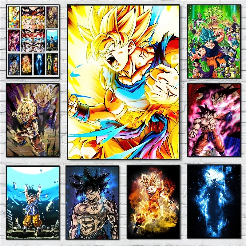 

Японское классическое аниме Bandai Dragon Ball, холст с изображением, декоративные картины, постер с HD-принтом, настенные украшения для гостиной