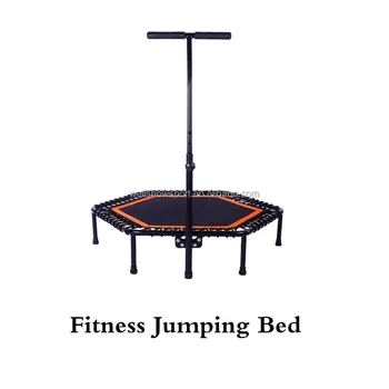 Wellshow Sport Trampoline with Adjustable Handle Bar Fitness Bungee Rebounder Jumping Cardio Trainer Workout for Adult 2