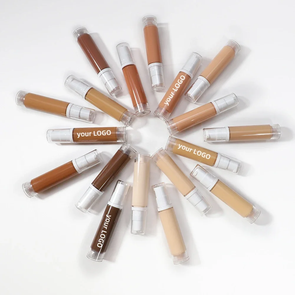 Vegan Natural Nude Face Makeup Concealer Private Label High Pigment Waterproof Brightening Liquid Concealer Custom Logo 2