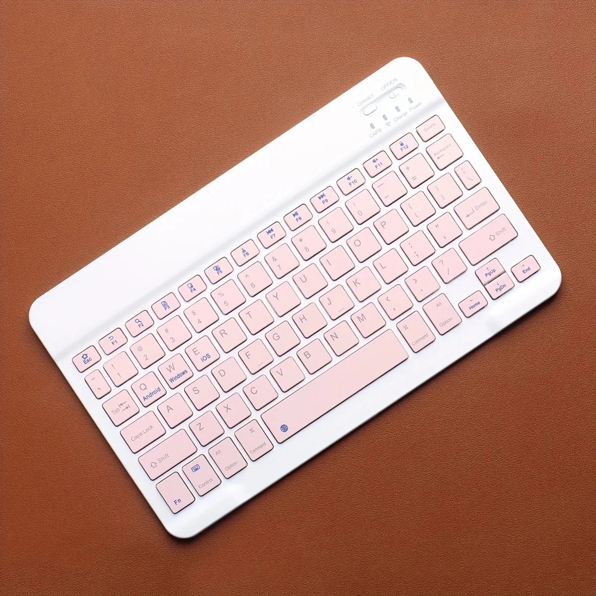 thumbnail image 1 of Teclado compatible con Bluetooth para Android, iOS, Windows, teclado inalámbrico mini delgado para PC, iPad, tableta, teléfono, 1 of 5