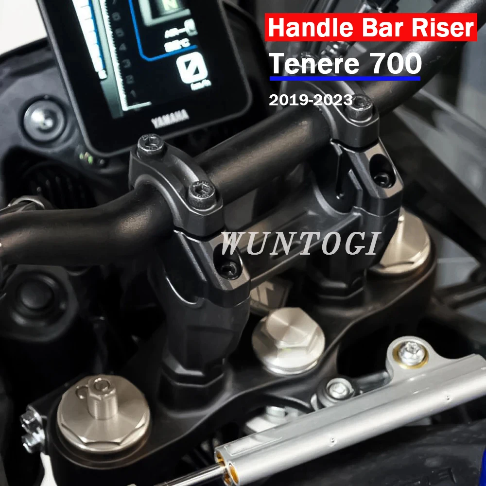 Tenere 700 Riser Manubrio Up30Mm Move Back 21Mm Per Yamaha Tenere 700 T700 T7 2019-2023 Accessori Manubrio Riser Bar Mount