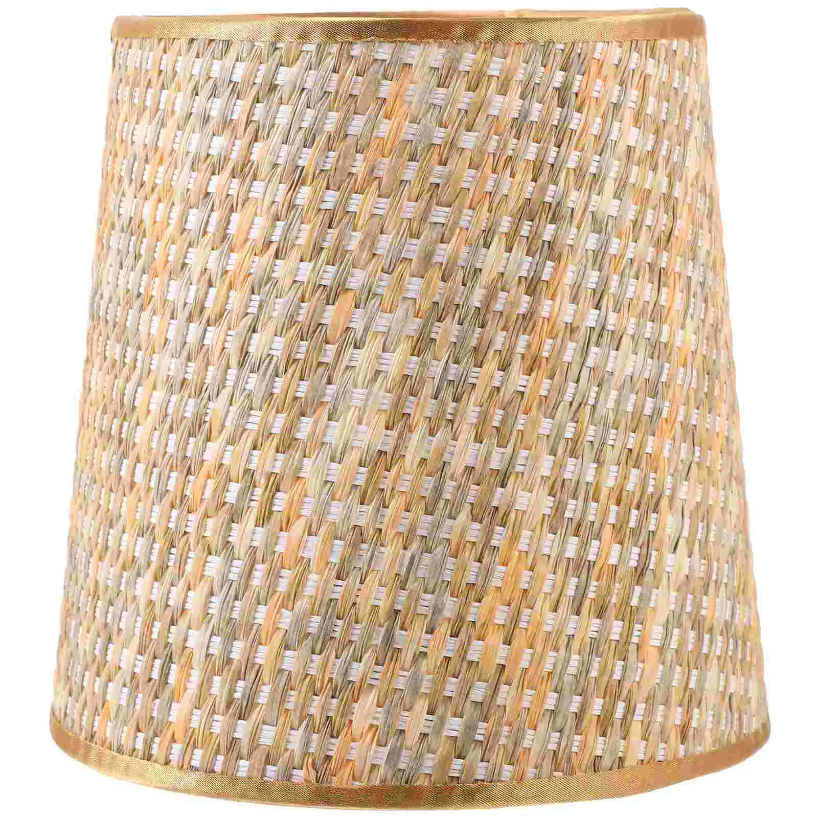 

Small Lamp Shade Rattan Woven Lampshade Table Lamps Floor Light Clip On Fabric Cloth Chandelier Shades Lampshade Floor Light