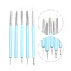 5pcs/set Double-ended Dotting Tools Set Nail Art Embossing Tools Pottery Craft Art Silicone Brushes Pottery Clay Tool 5