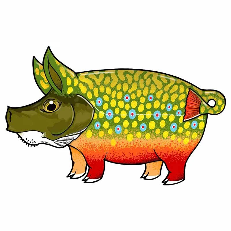 

Y289# 13/17CM Car Stickers Decor Decals For Trout Decorative Accessories Waterproof Pegatinas Para Coche PVC