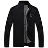 MEN SWEATERS WITH ZIPPERS THICK FLEECE WARM BLACK CASUAL  WINTER MEN CARDIGAN WOOL COTTON KNITTED JACKETS SWEATERCOAT 3