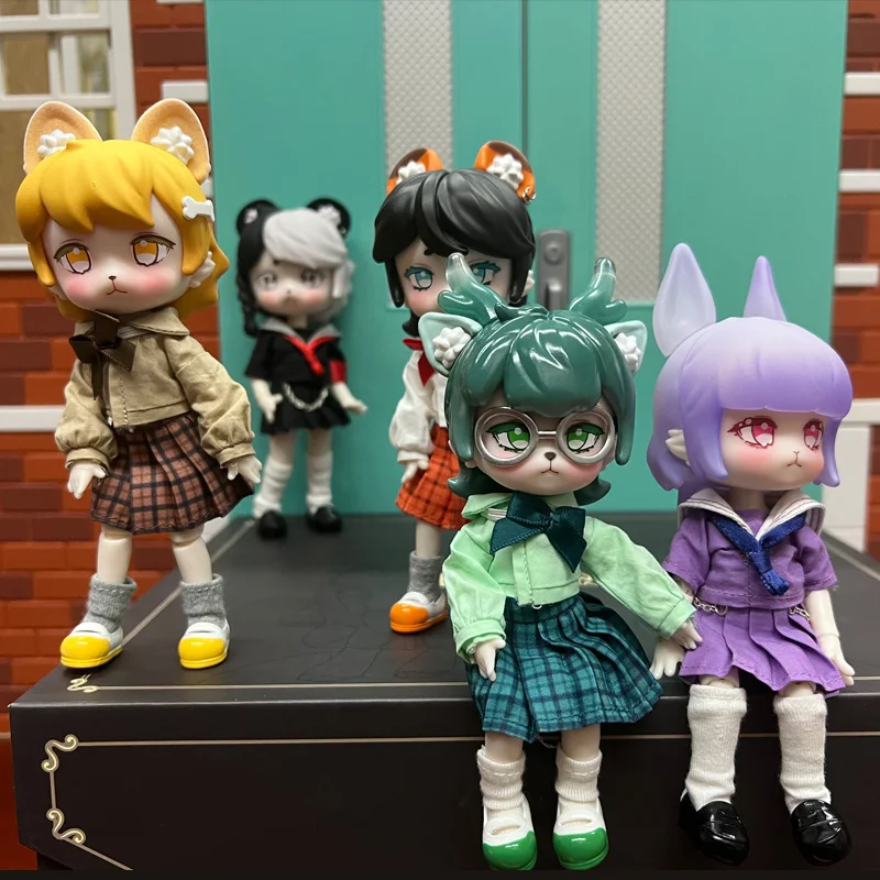 

Original Penny Box Blind Box School Haunting Series 1/12 Bjd Joint Mobility Doll Anime Figures Guess Bag College Model Toy Gift