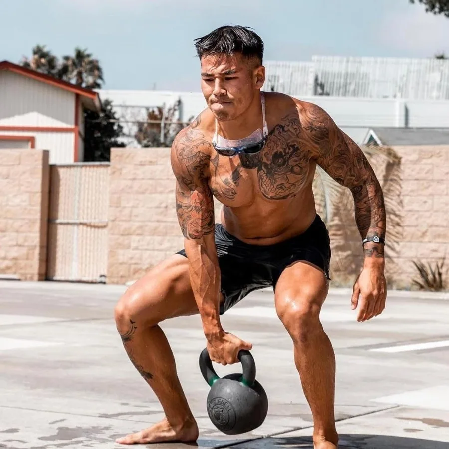 Powder Coated Kettlebell Weights -24 KG (53 LB) Strength Training Kettlebells for Men and Women - Hand Weights Workout Gym Equip