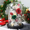 Diameter=25 Different Height Big Size Glass Dome Vase Log Antique Black Base Transparent Cover Friend Gift Wedding Decoration 2