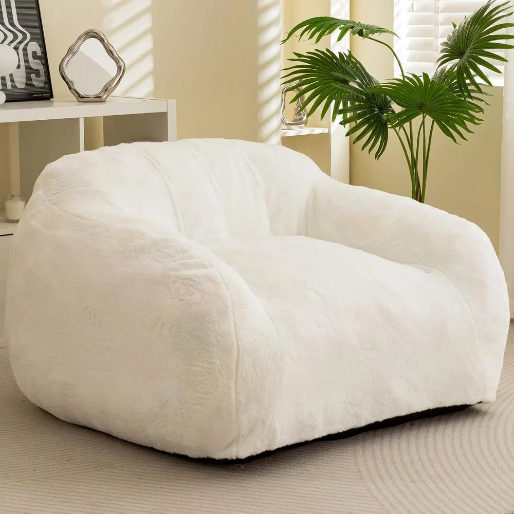 Giant Bean Bag Chair for Adults, Big Comfy Sofa Chair for Bedroom Living Room, Bean Bag Lazy Adults with Armr