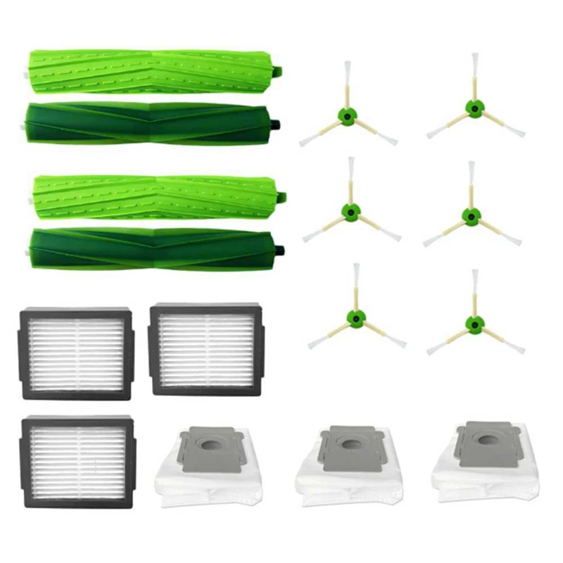 

Для Irobot Roomba I7 I7 + E5 E6 Аксессуары для робота-пылесоса, роликовая щетка, Hepa фильтр, пылесборник, боковая щетка