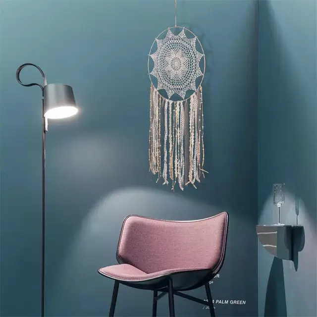 Boho Álom Fogó Bézs Nagy Álomfogók Esküvői Dekorációhoz Otthoni Dekoráció Lányok Gyerekek Óvodai Dekorációs Ajándék - Image 3