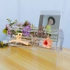 Acrylic Claw Clip Organizer 360 Degree Rotating Claw Clip Storage Rack Transparent Hair Clip Organizer Display Stand for Vanity 5