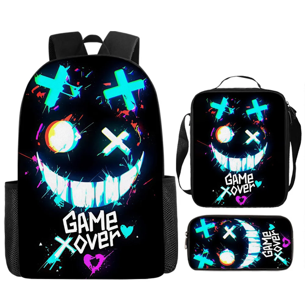Neon light game controller peripheral elementary school children's backpack large capacity backpack shoulder bag pencil case 5
