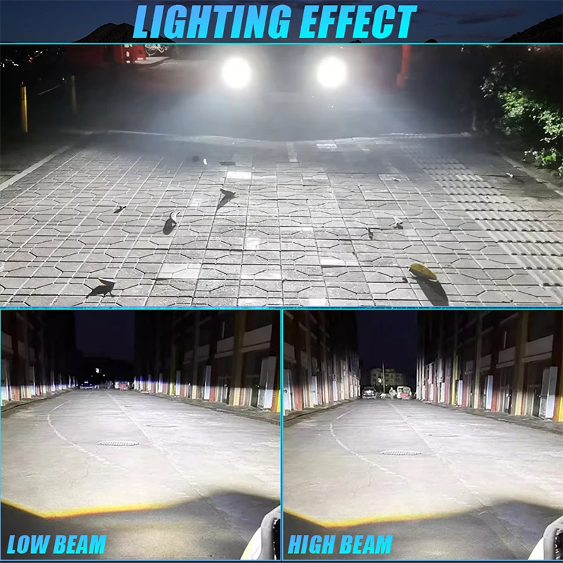H7 H4 H11 LED 프로젝터 렌즈 헤드라이트 H8 9005 9006 HB3 HB4 자동차 전구 캔버스 터보 6000K 고출력 미니 자동차/오토바이 램프 안개등