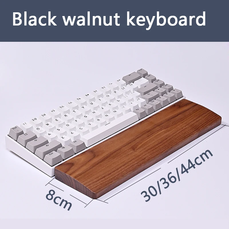 

Black Walnut Mechanical Keyboard Wrist Rest With Non-Slip Pad Ergonomic Gaming Table Wrist Pad Support 87 98 104 Key Drop Ship