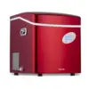 Portable Ice Maker 50 lb. Daily | Red | 3 Size Bullet Shaped Ice | First Batch Under 10 Minutes | Self Cleaning Quiet Operation 1