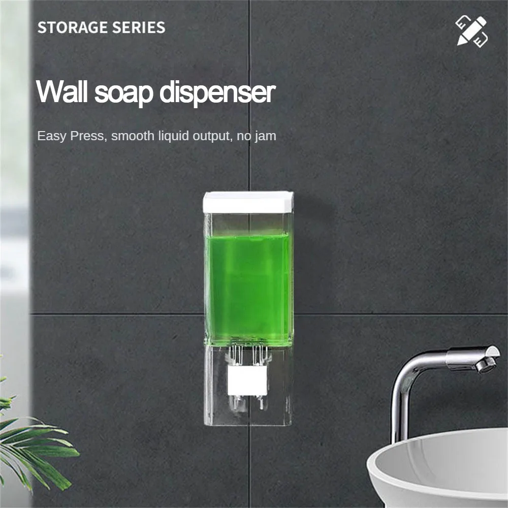 

250ml Manual Soap Dispenser Transparent Wall Mounted Bathroom Sanitizer Shampoo Shower Gel Container Bottle or Hotel Household