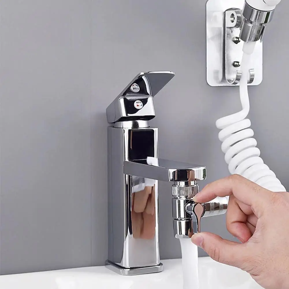 3 Modes Adjustable Wash Face Basin Faucet External Shower Accessories Nozzle Basin Head Wash Hair Hand-Held Telescopic Show V8X5