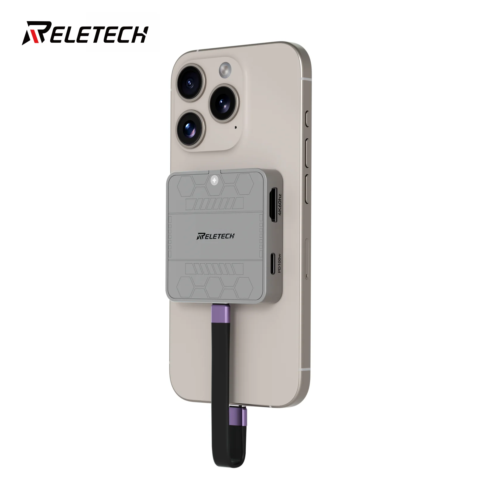레텔텍 엘리트9 프로 맥스 외장 마그네틱 SSD, 10Gbps, 100W 충전, HDMI, USB C/A, 아이폰 17/16/15 호환, USB C 폰, 노트북