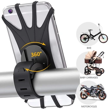 Supporto per telefono per bicicletta in silicone Cellulare per bici MTB Supporto mobile per staffa di supporto per telefono per moto Accessori per iPhone Xiaomi 1