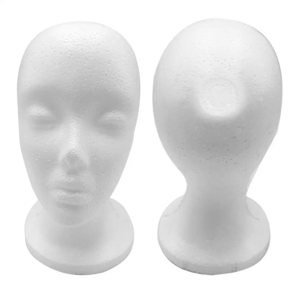 

Female EPS Foam Head Mold Wig Hat Holder DIY Headwear Display Model Styling Tool