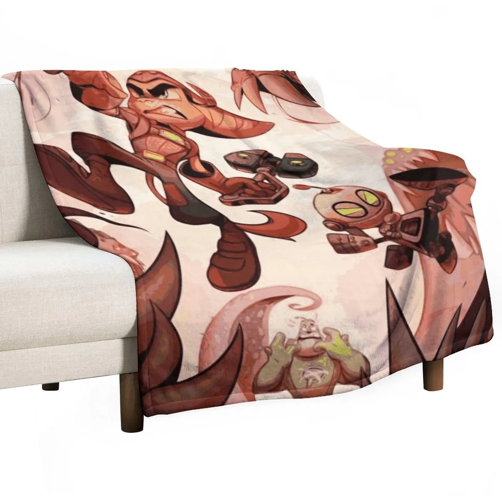

Ratchet and Clank Ready to Fight Throw Blanket Summer Blanket Luxury Thicken Blanket