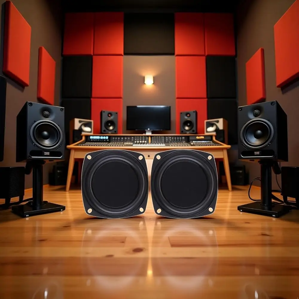 Diaphragm Vibration Plate Universal Woofer Radiator 2/3/4inch Black Speaker Diaphragm Bass Radiator