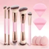 41420-2e1516.jpg Professional Double-Headed Makeup Brush Set Wooden Handle Dual-Ended Beauty Tools with Makeup Sponge for Makeup Artistry